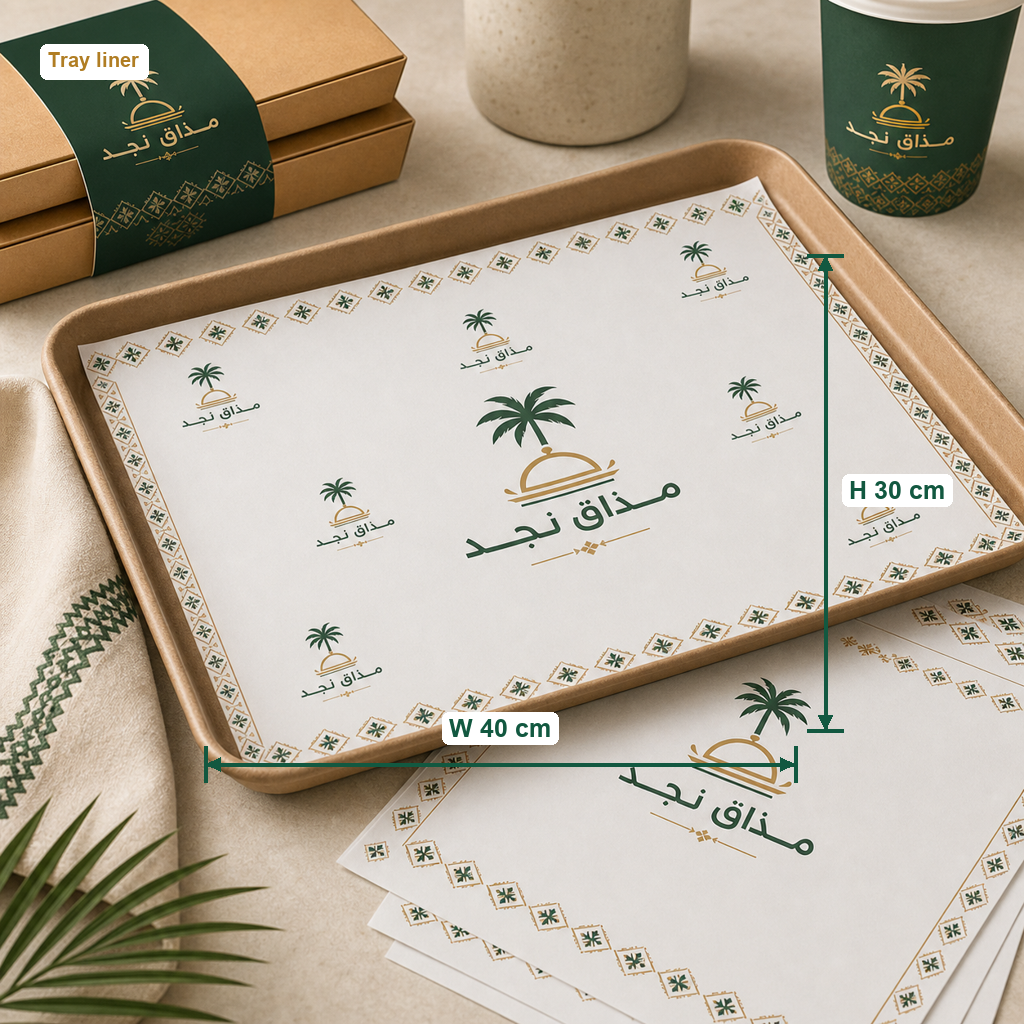 Custom Tray Liners - Bulk Economy with centimeter size annotation