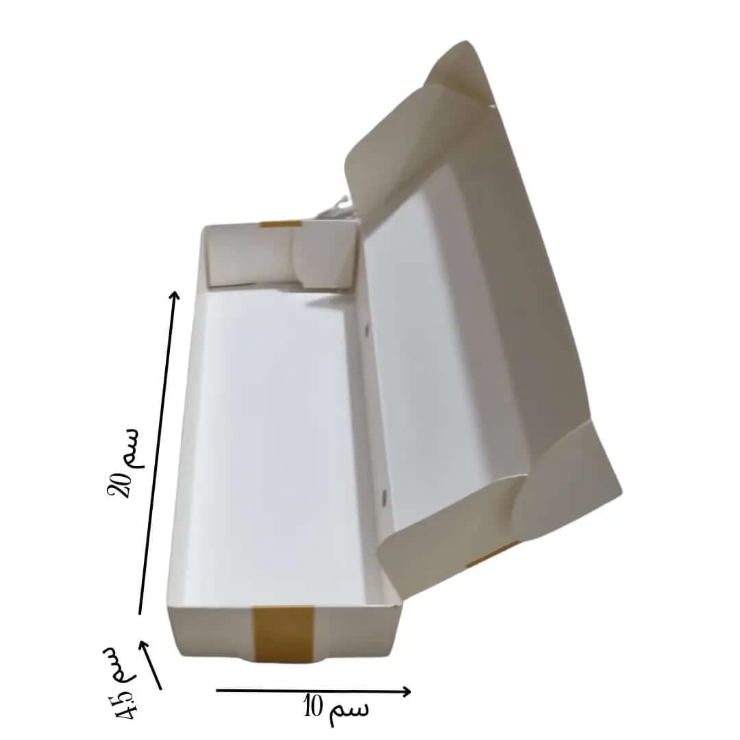 علبة بوكس مخبوزات وفطاير طباعة حسب الطلب 20×10×4.5 سم
يصلح لاستخدامات عديدة كالحلويات والمخبوزات لا سيما الفطائر
يوجد شحن لكافة أنحاء المملكة