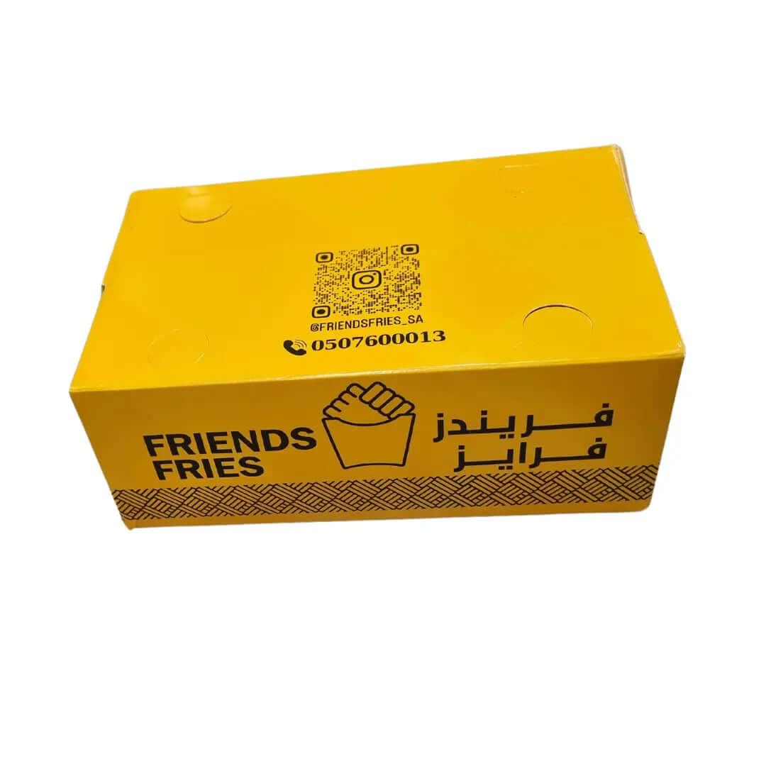 مواصفات البوكس:
الأبعاد الطول 21 سم العرض 12 سم الارتفاع 7.5 سم
طباعة بتصميم العميل
الطباعة:
تتم الطباعة حسب طلب العميل، طباعة خارجية بألوان وتصميم العميل، أو طباعة خارجية وداخلية مما يجعل البوكس أجمل
السولوفان:
السولوفان هو طبقة نايلون عازلة تفيد في 1- يمنح المتانة للعلبة
2- يعزل الزيوت والسوائل عن الورق
3- يمنع الطباعة من الاختلاط بالمواد الغذائية
لكم حرية الاختيار بإضافة سولوفان خارجي فقط أم داخلي فقط أم على الجانبين داخلي وخارجي
البوكس في الصور ذو طباعة من الخارج مع سولوفان من الداخل
ملاحظة:
لا يمك
