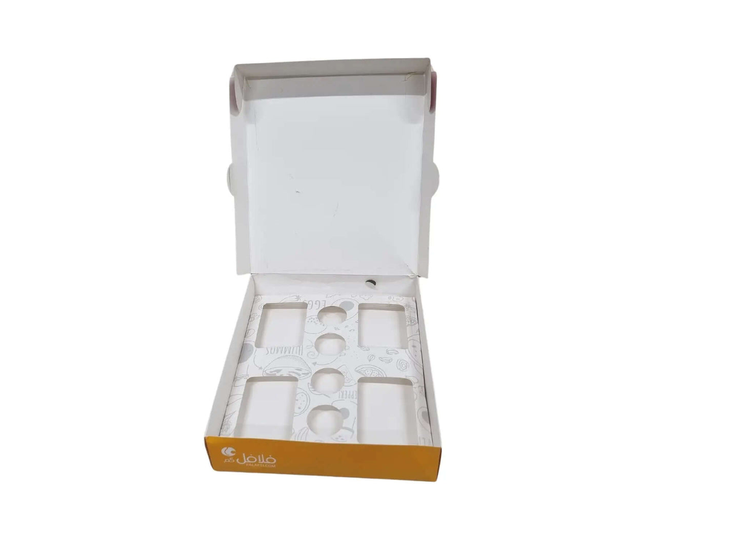 بوكس فطور 4 صحون و4 فتحات صوص
الأبعاد:37×33×7 سم
أبعاد فتحة الصحن 12×9 سم
طباعة بشعار العميل
البوكس مزود بسولوفان خارجي للمتانة