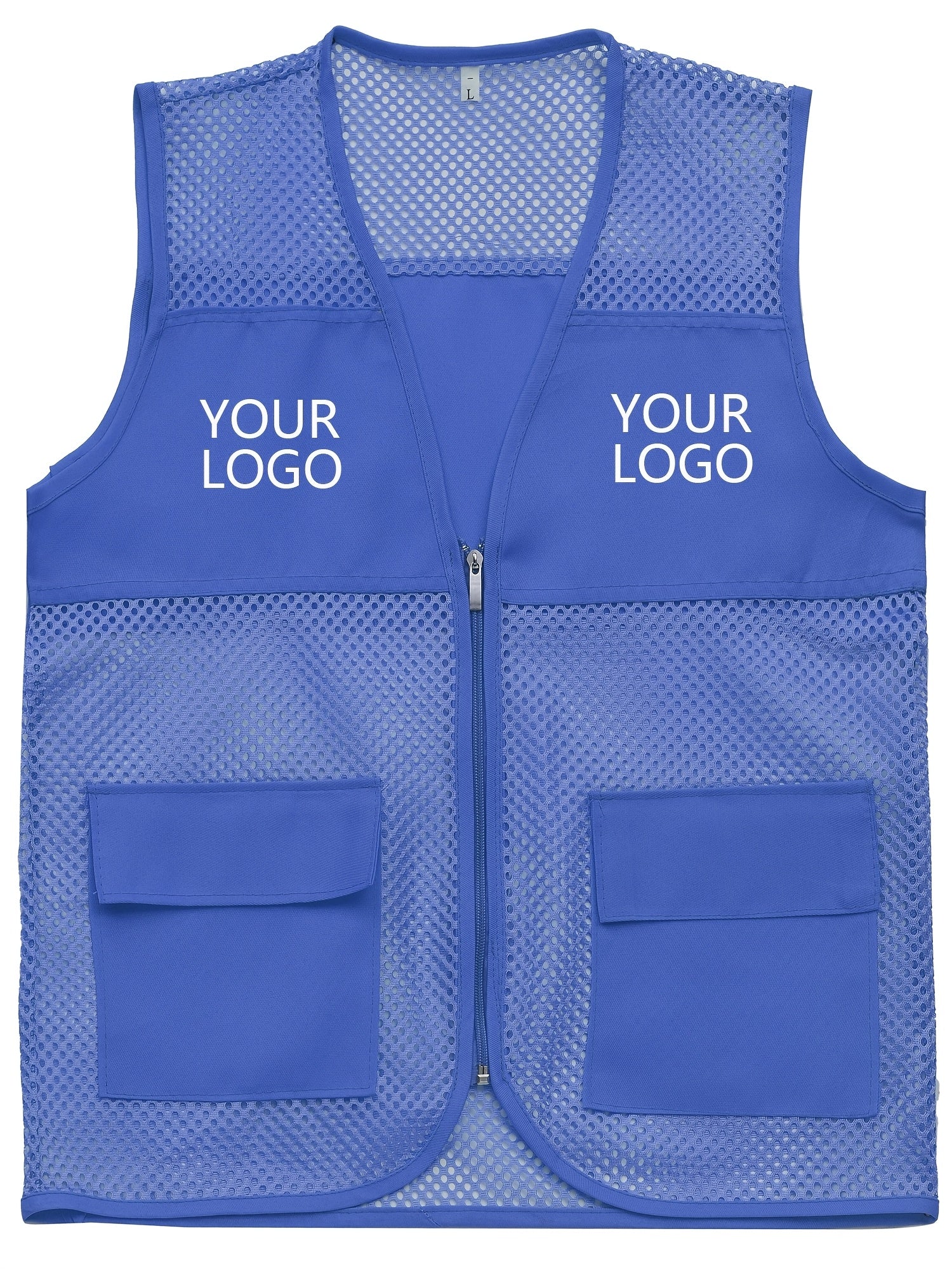 Custom Logo-Printed Work Vest, Volunteer Mesh Vest with Printed Text for | Business-Ready Logo – image 4
