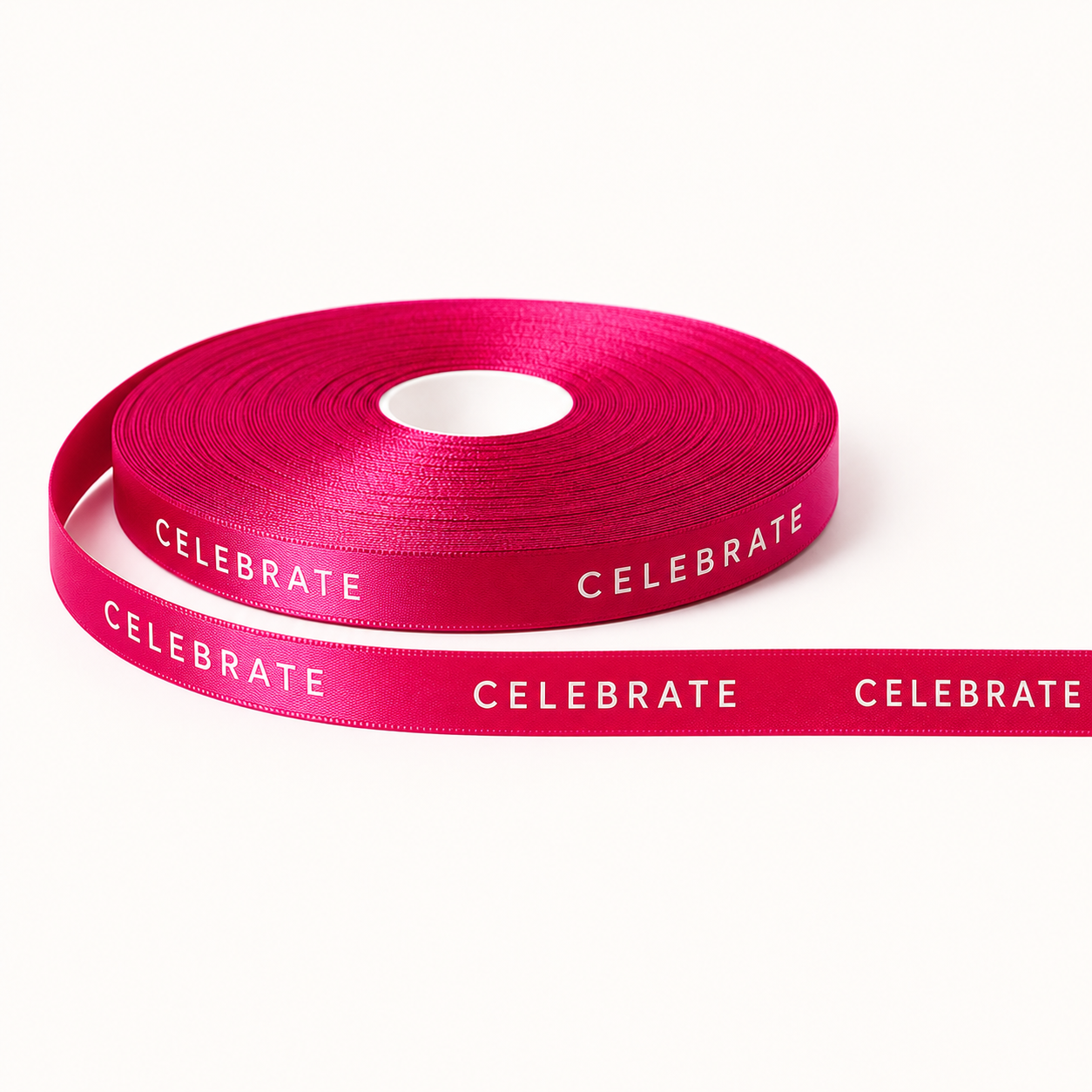 Product photo: Personalized Fuchsia Narrow Satin Ribbon - 19 m