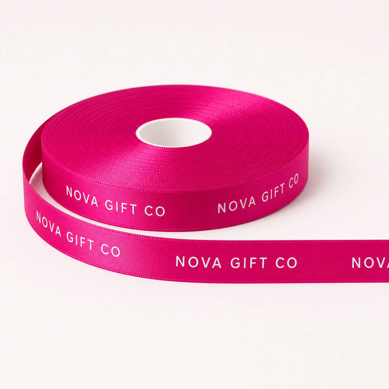 Product photo: Personalized Fuchsia Double Satin Ribbon