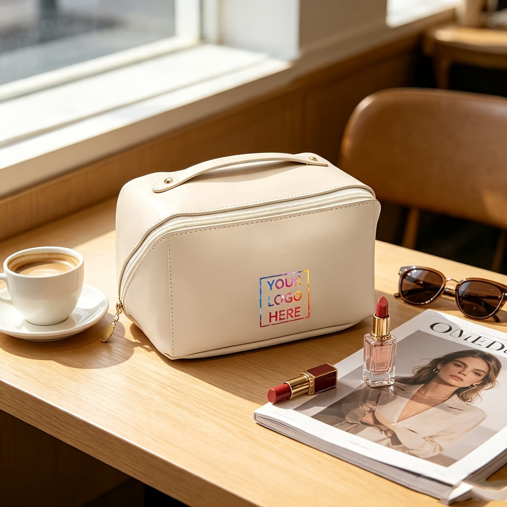 Custom-Printed Branded Bag – Logo Women's Handheld Storage Makeup Bag, Toiletry Bag, Gift Bag, DIY – image 2
