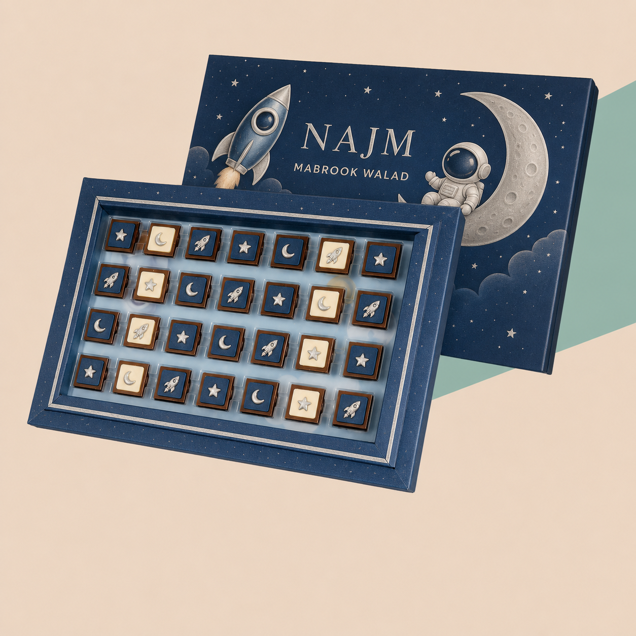 Najm – newborn baby boy chocolate box
