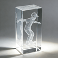 Brand-Forward 3D Custom Crystal Photo Statue Laser Engraved Portrait Cube Waterproof – Marketing – image 1