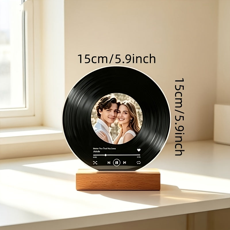 Personalized Record-Style Ornament with Custom Logo or Design - image 3