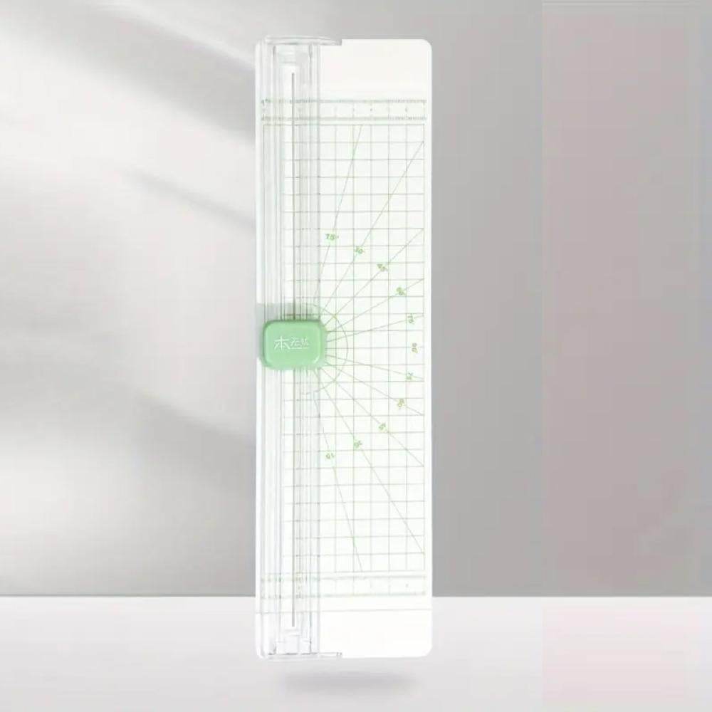 Manual paper cutter, green, A3/A4 size - safe and easy to use — product image 1