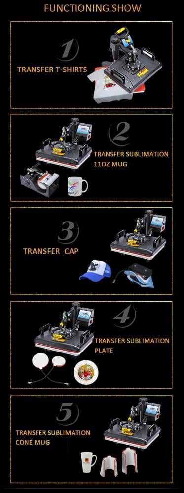 Multi-use heat press 7*1 — product image 3