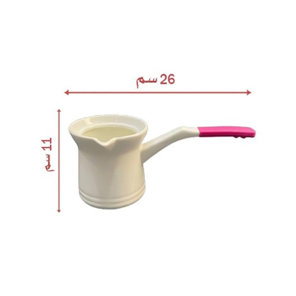 Porcelain coffee pot with pink handle - large — product image 1