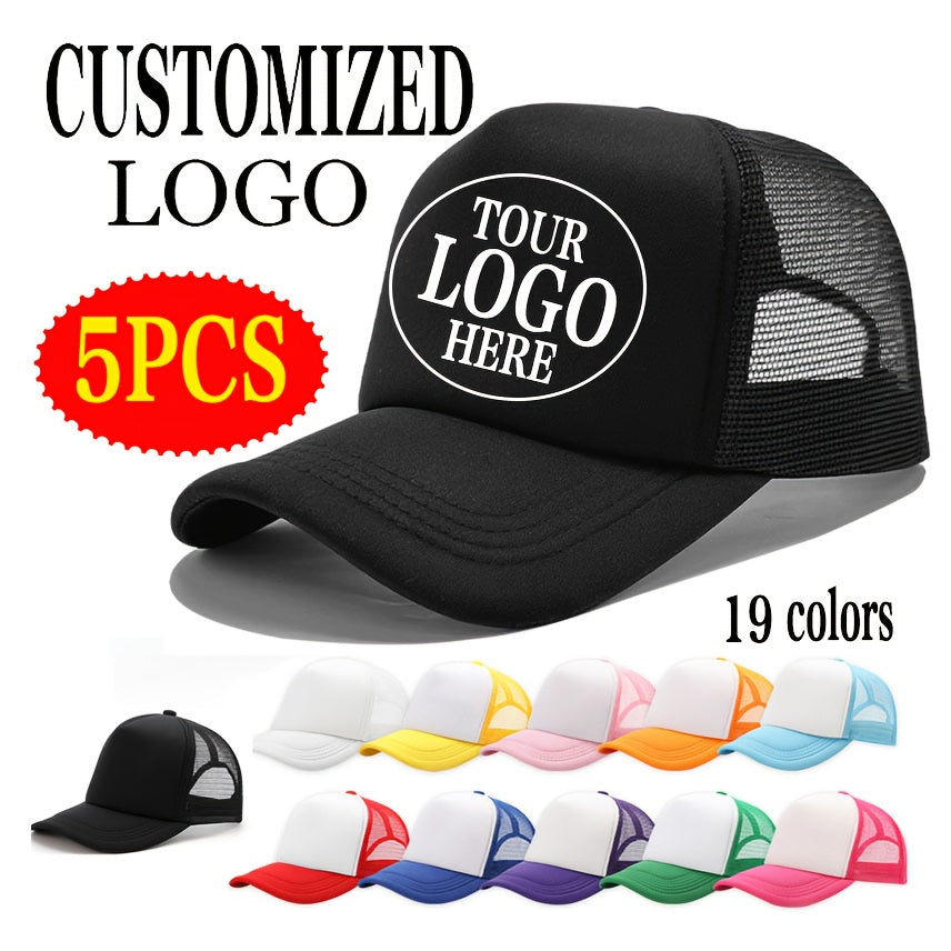 s Set of Baseball Caps with Logo/photo/text, Adjustable Half-mesh Trucker | Made-to-Order Specialized Promotional – image 3