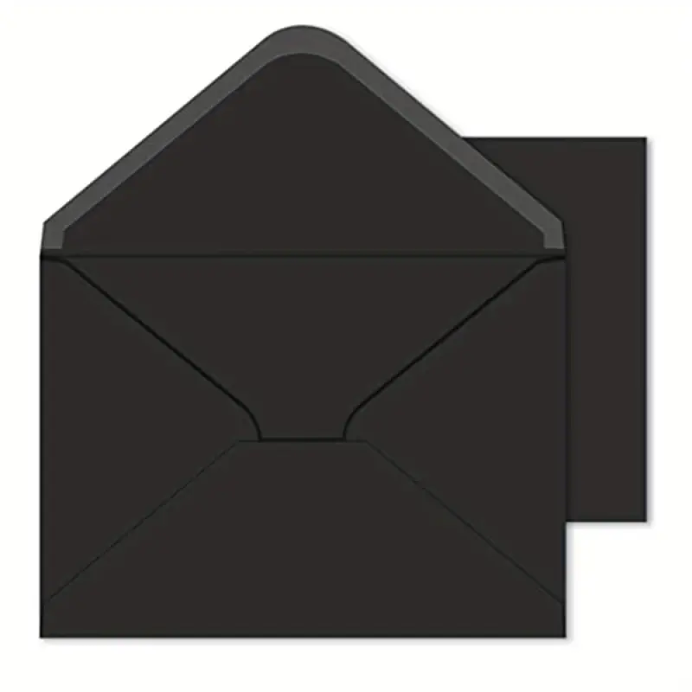 Black paper envelope, size 18.5 * 13.5 cm, 10 pieces — product image 1
