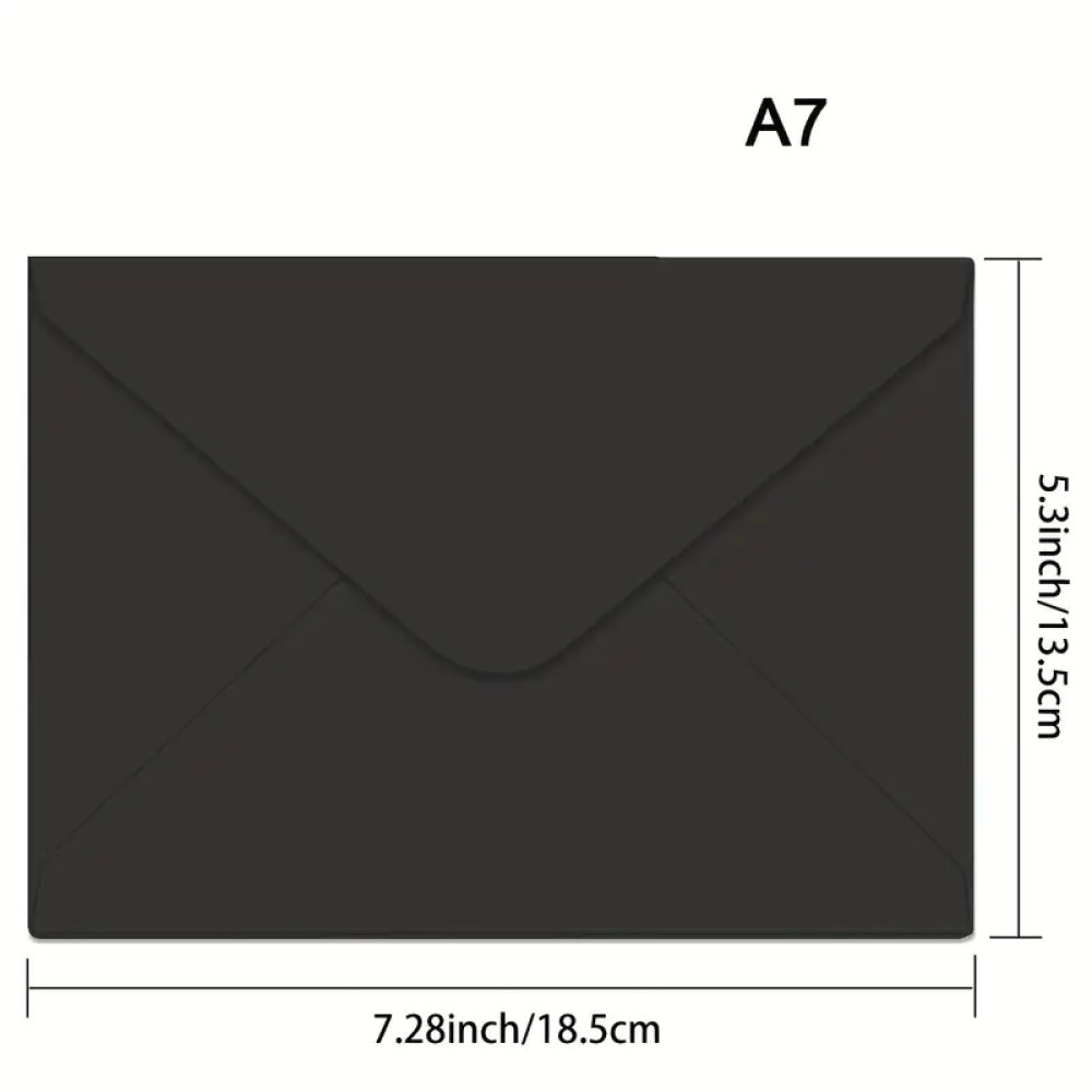 Black paper envelope, size 18.5 * 13.5 cm, 10 pieces — product image 2
