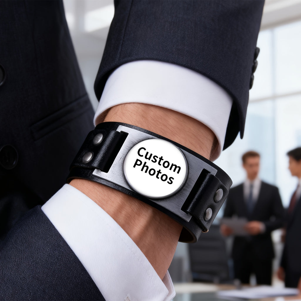 Custom-Printed Mens Bracelet with Custom Logo or Design - image 2