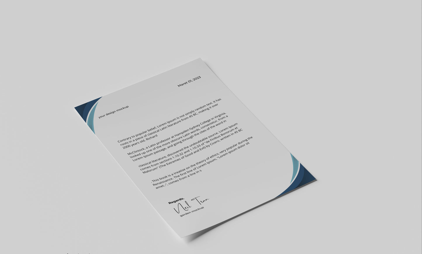 لتر هيد ورق مراسلات مقاس A4 طباعة باسم وشعار الشركة