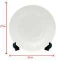 White circular sublimation plate, size 21 cm — product image 1