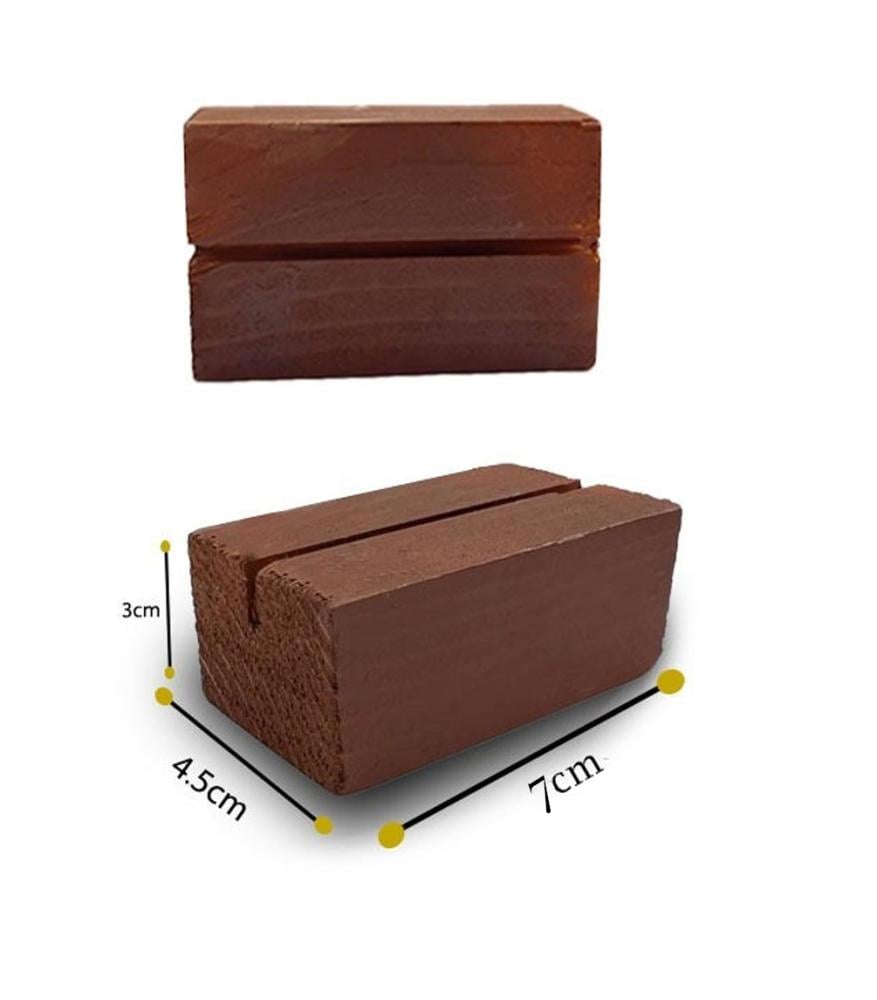 Wooden stand for acrylic panels, 7 cm, brown — product image 1