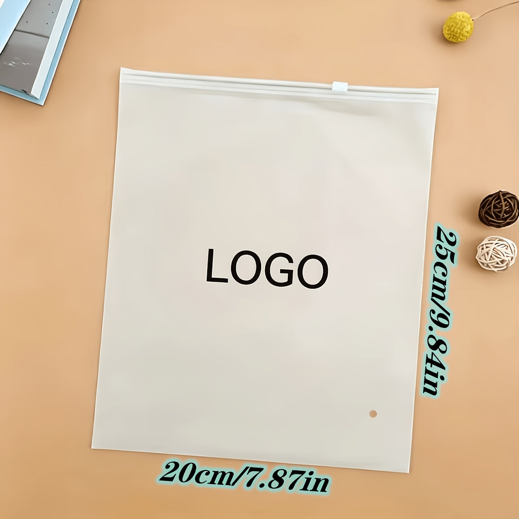Signature Custom Plastic Packaging Bag, Logo Zipper Bag, Frosted Self-Sealing Bag, – Custom – image 2