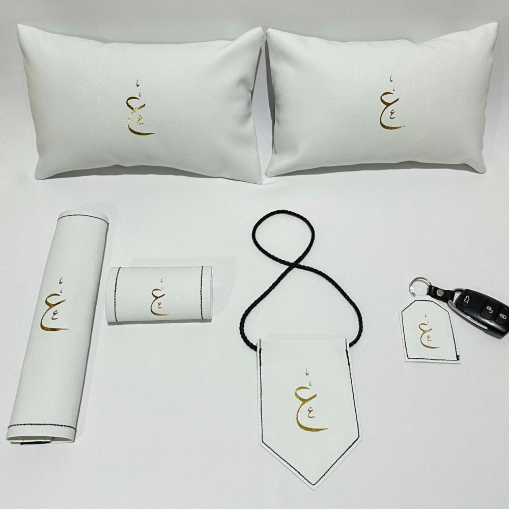 Car accessories, full white leather blank and unprinted — product image 1