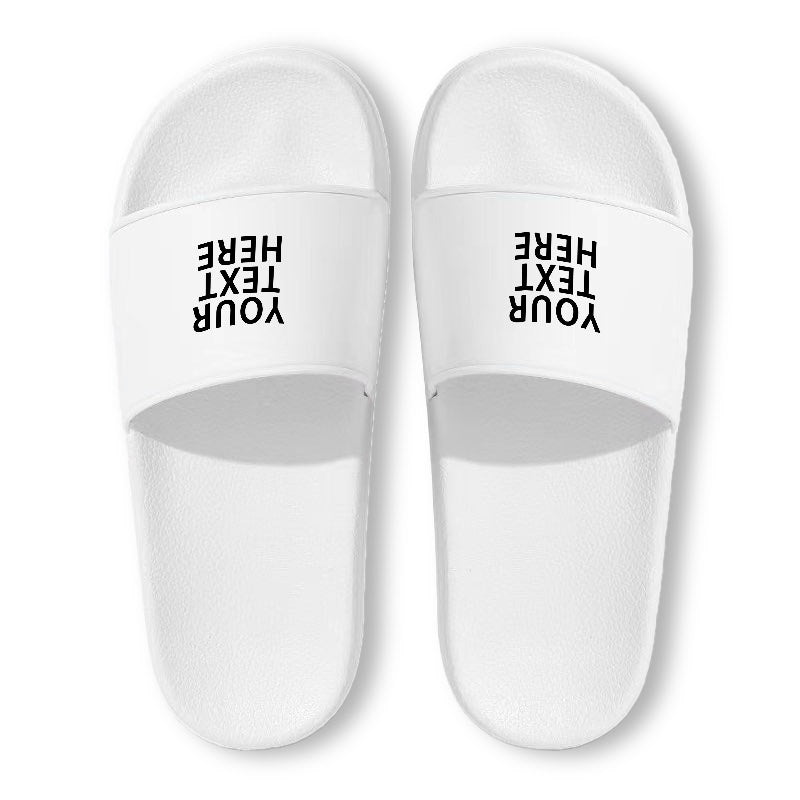 1 Pair Slippers for Women Men, with Your Own Picture Logo Name Text Couple | Made-to-Order Specialized Promotional – image 3