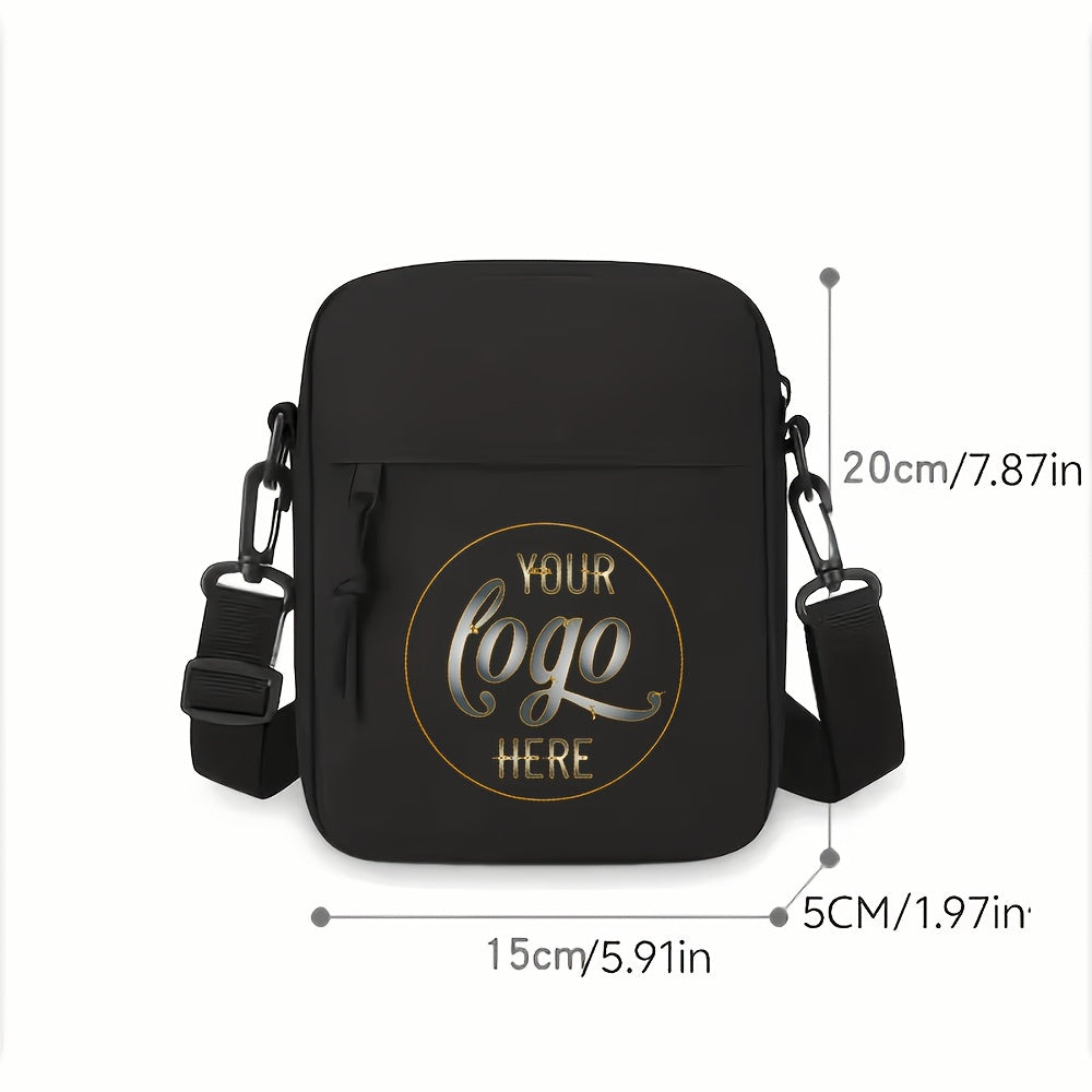 Signature Pattern Shoulder Bag - Picture, Zipper Closure, Large Capacity Adjustable – Custom – image 4