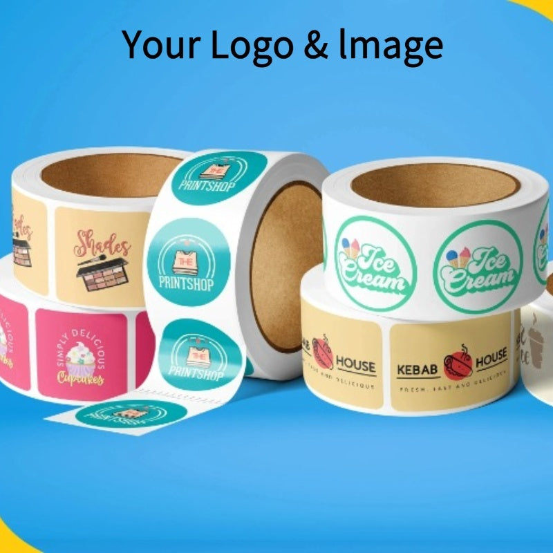 Logo-Ready Branded Bag – 100pcs Label Stickers, Stickers with Company Logo, Custom Product Labels – image 4