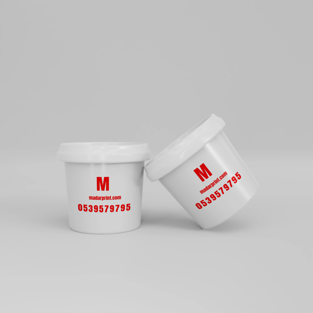 عبوات طعام فاخرة للاستخدام مرة واحدة تحمل علامة تجارية مخصصة، أكواب مناسبة للآيس كريم والبودينغ والاندومي (النودلز)