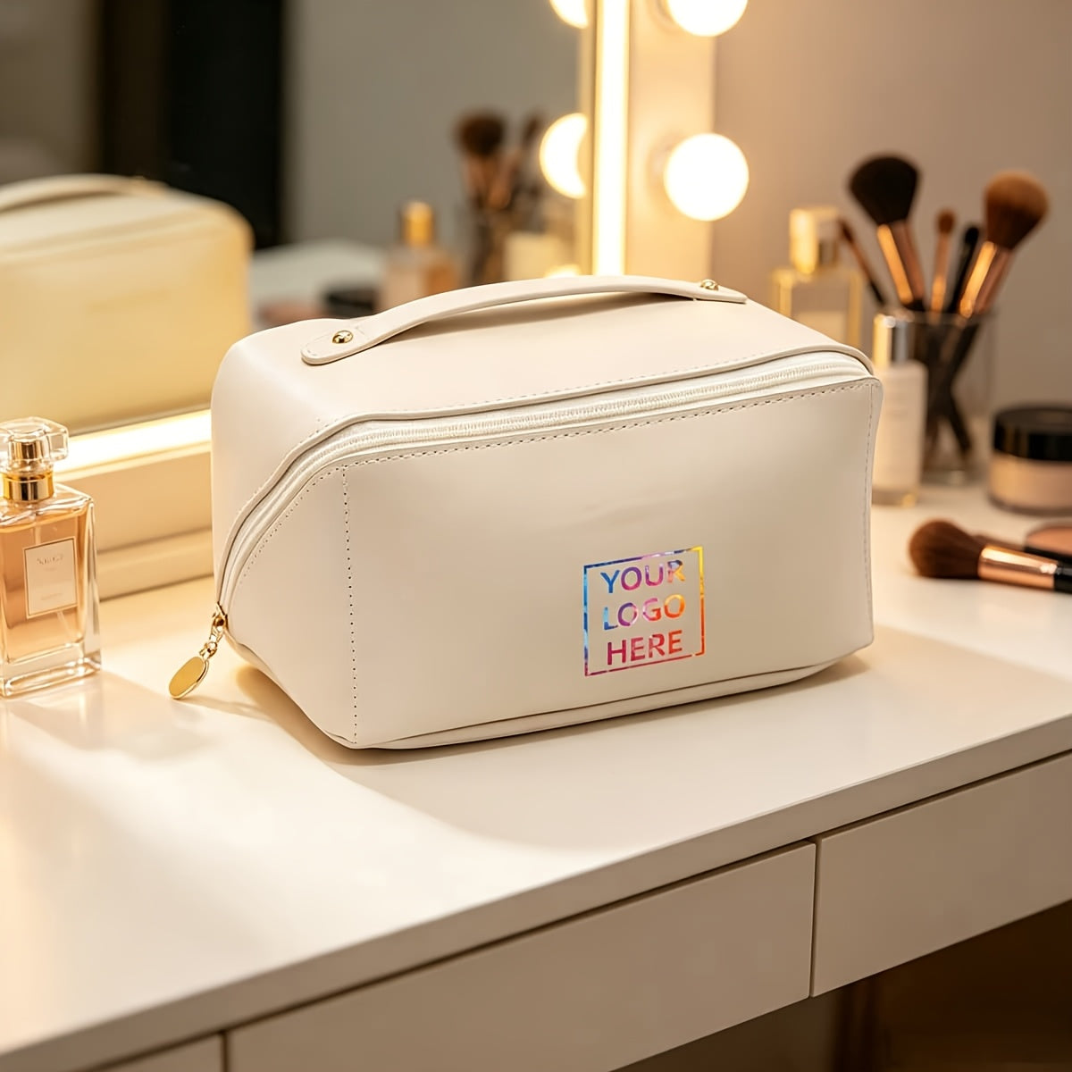Logo-Ready Branded Bag – Logo Women'S Handbag Storage Makeup Bag Toiletry Bag DIY Custom Pattern – image 1