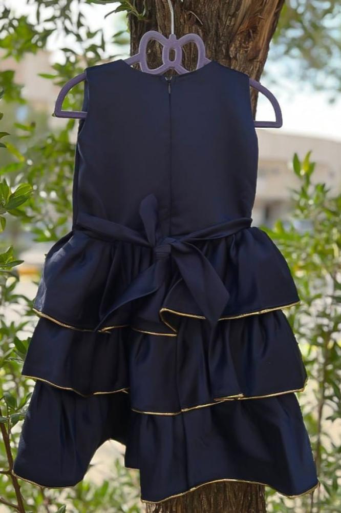 Dark blue Ramadan dress decorated with a luxurious heritage design for Gergean 2026 — product image 5
