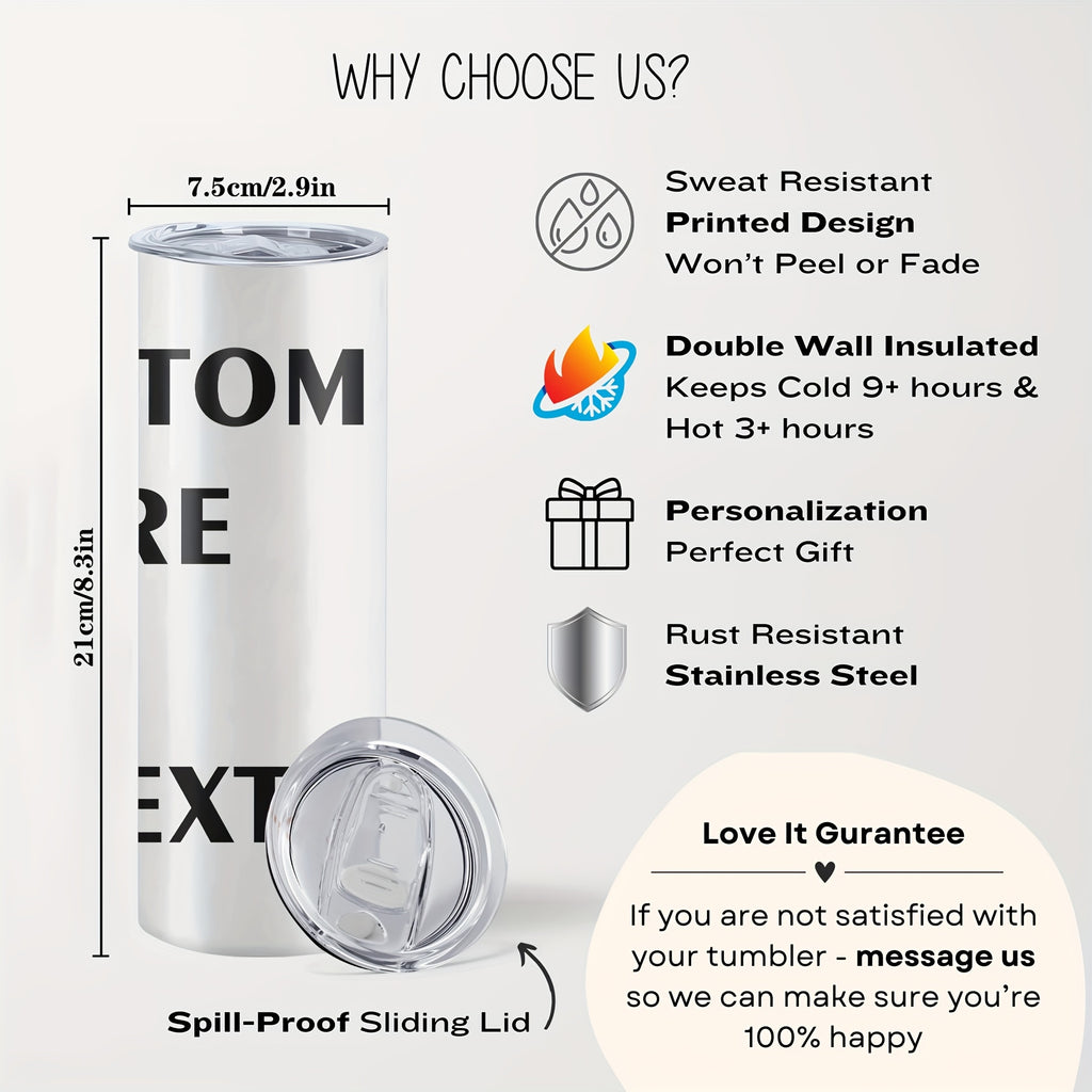 Bespoke Tumbler & Bottle – MISVAN 20oz Stainless Steel Water Bottle with Custom Photo & Text – – image 4