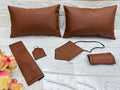 Camel brown full leather car accessories blank and unprinted — product image 1