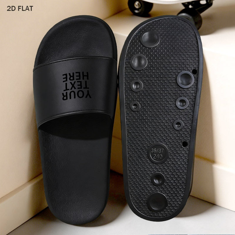 1 Pair Slippers for Women Men, with Your Own Picture Logo Name Text Couple | Made-to-Order Specialized Promotional – image 4