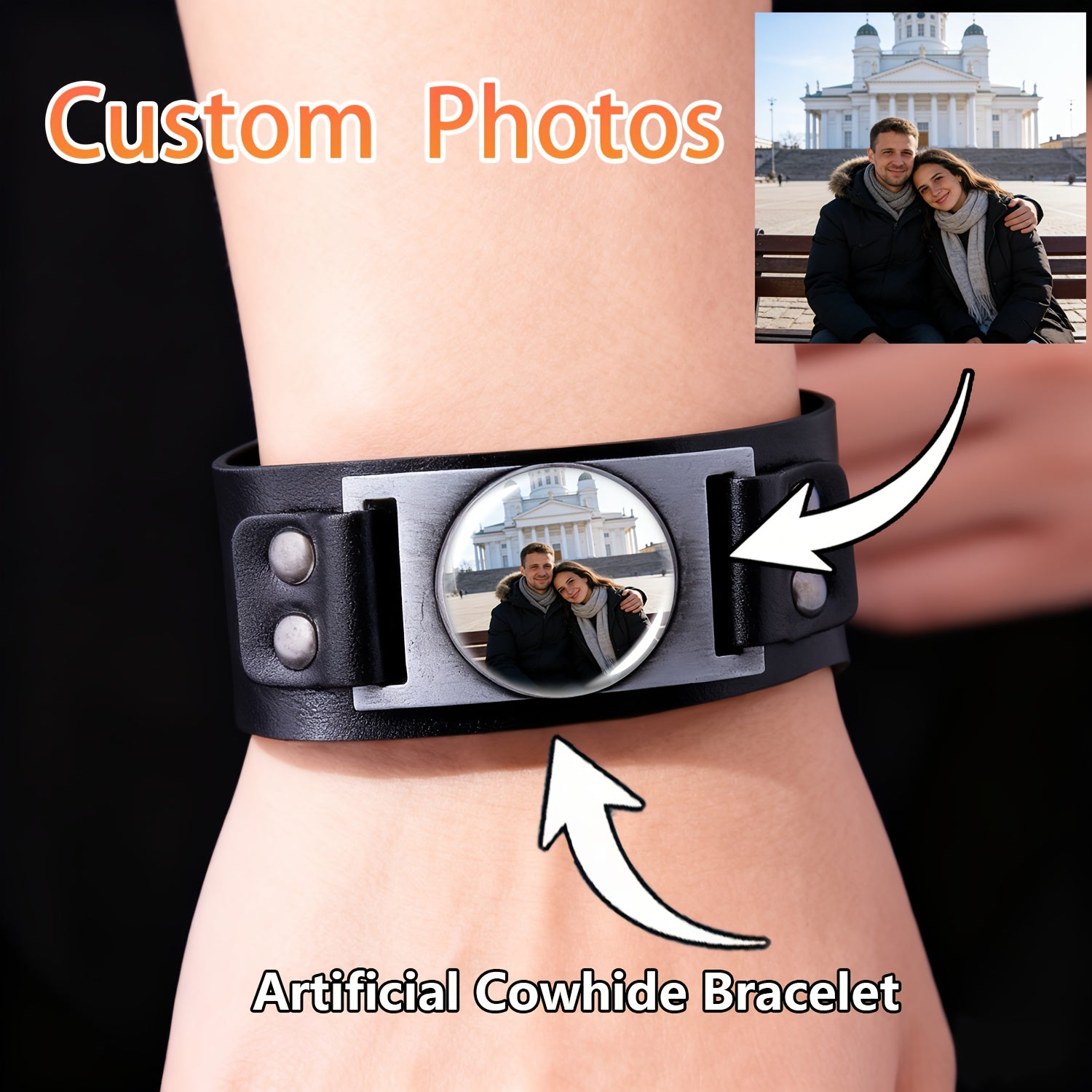 Custom-Printed Mens Bracelet with Custom Logo or Design - image 1