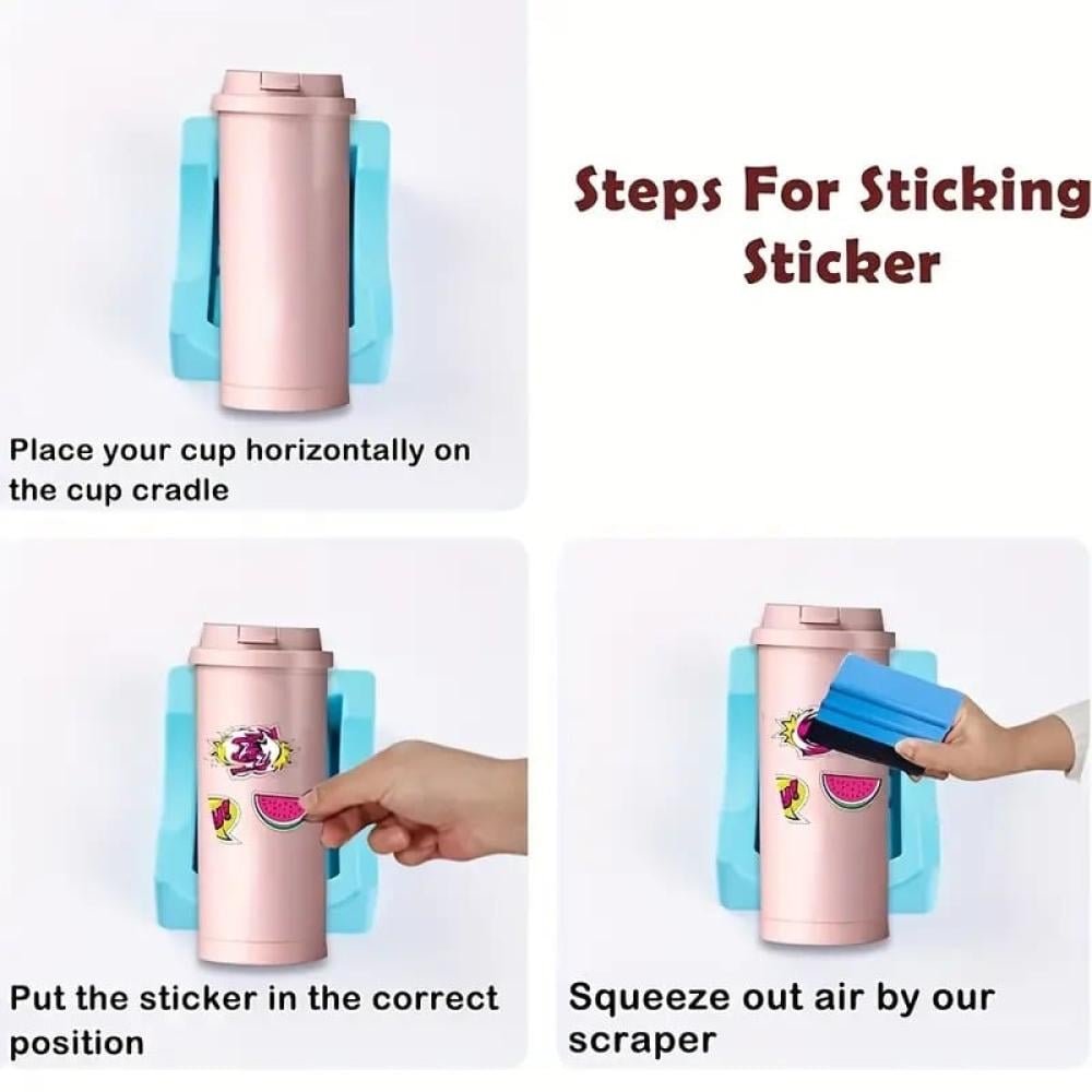 Silicone cup holder and scraper pink — product image 2