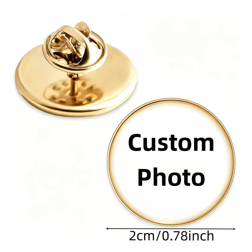 Custom Glass Dome Badge, No Minimum, Design, Clear Glass Cabochon, Sturdy | Business-Ready Corporate – image 3