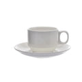 White cup and saucer printed on watercolor paper — product image 1