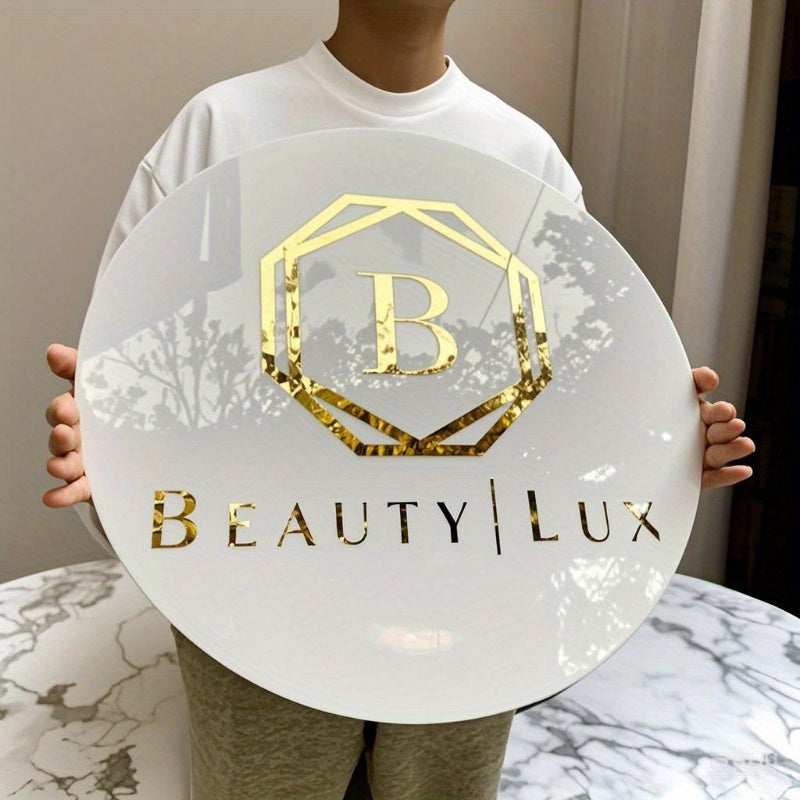 Brand-Forward Two-Dimensional Logo and Slogan Acrylic Welcome Sign - Wall-Mounted, with – Business – image 1