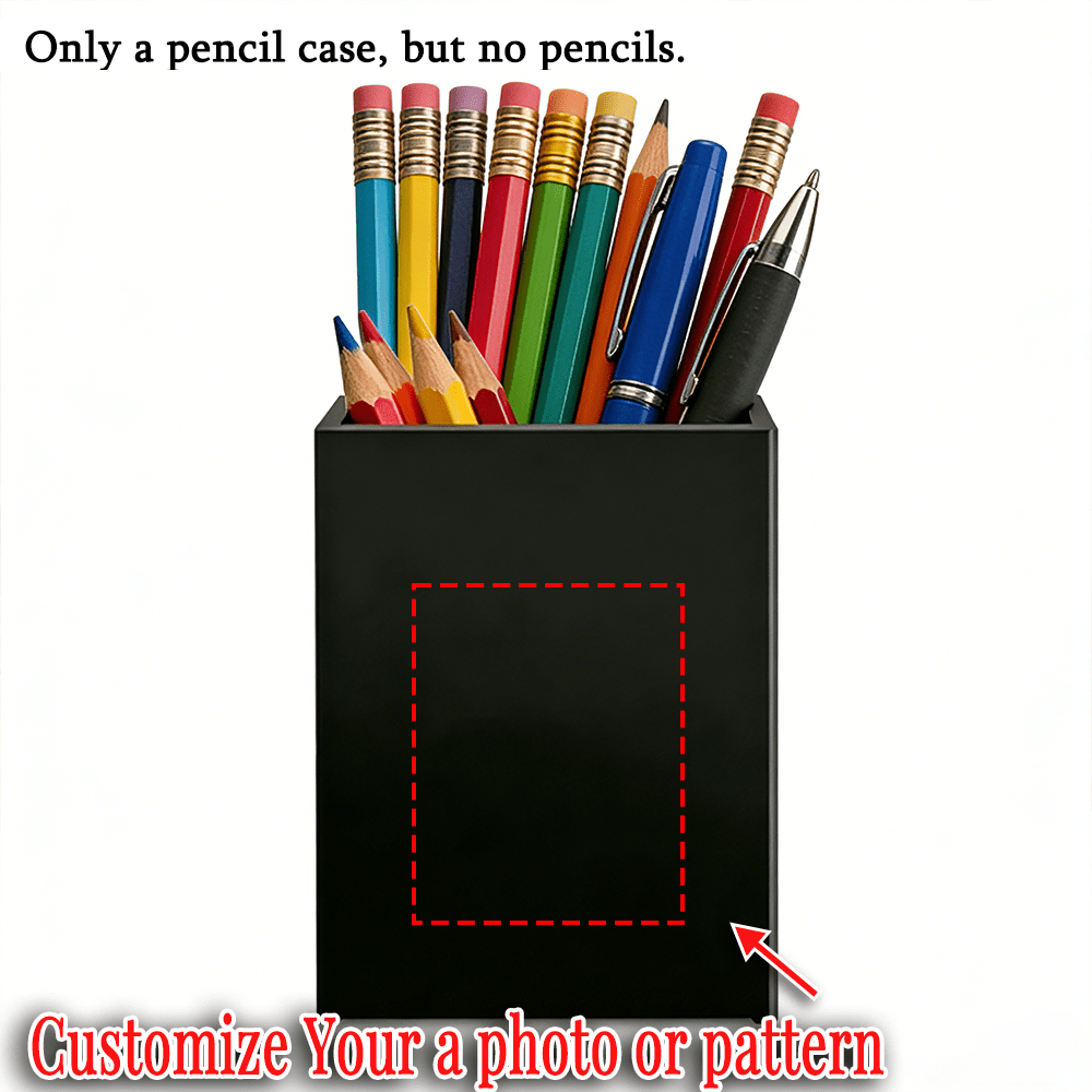 Design-Your-Own Photo/Text/ White Acrylic Pen Holder & Makeup Brush Organizer - Name/Design, – Team – image 3