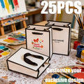 Logo-Ready Packaging & Label – Gift for Her/Him 25pcs - Pattern Small Paper Bags - Supports Custom – image 1