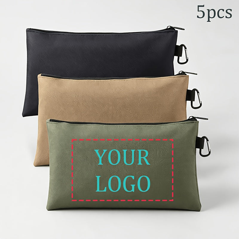 Bespoke Specialized Promotional Product – Gift for Her/Him 5pcs Custom Pattern Oxford Cloth Zippered Toiletry – image 1