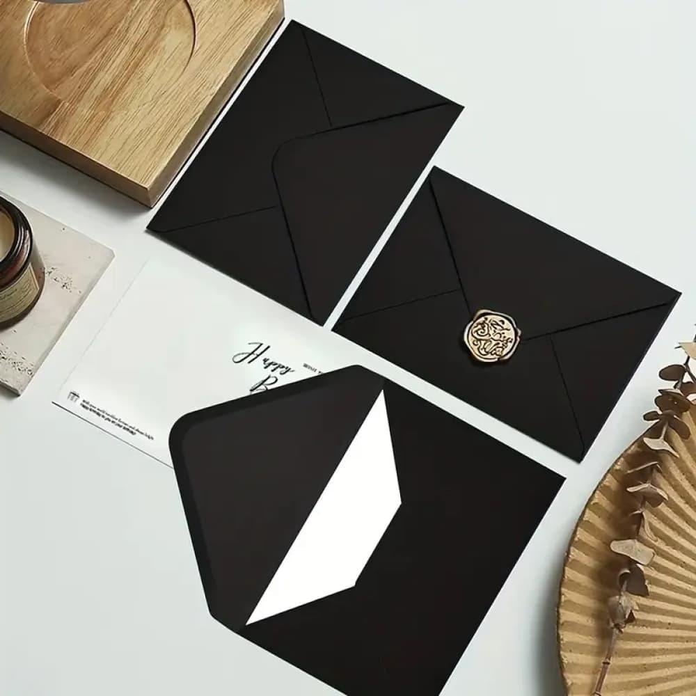 Black paper envelope, size 18.5 * 13.5 cm, 10 pieces — product image 3