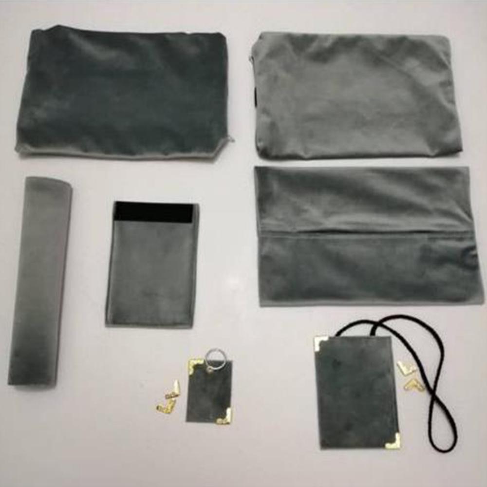 Blank gray velvet car accessories — product image 1