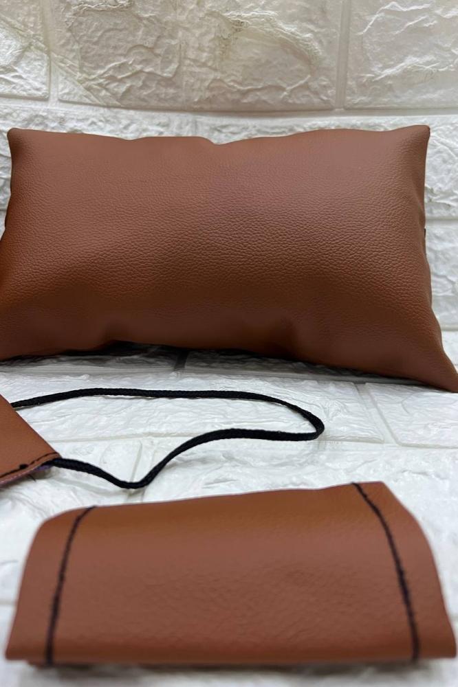 Camel brown full leather car accessories blank and unprinted — product image 3