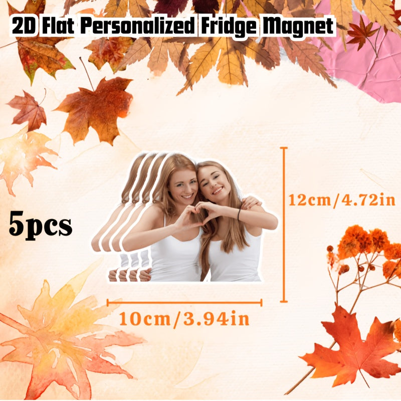 Custom-Printed Specialized Promotional Product – Custom Fun 2D Flat Magnetic Fridge Magnets, 5/10pcs Set | with – image 3