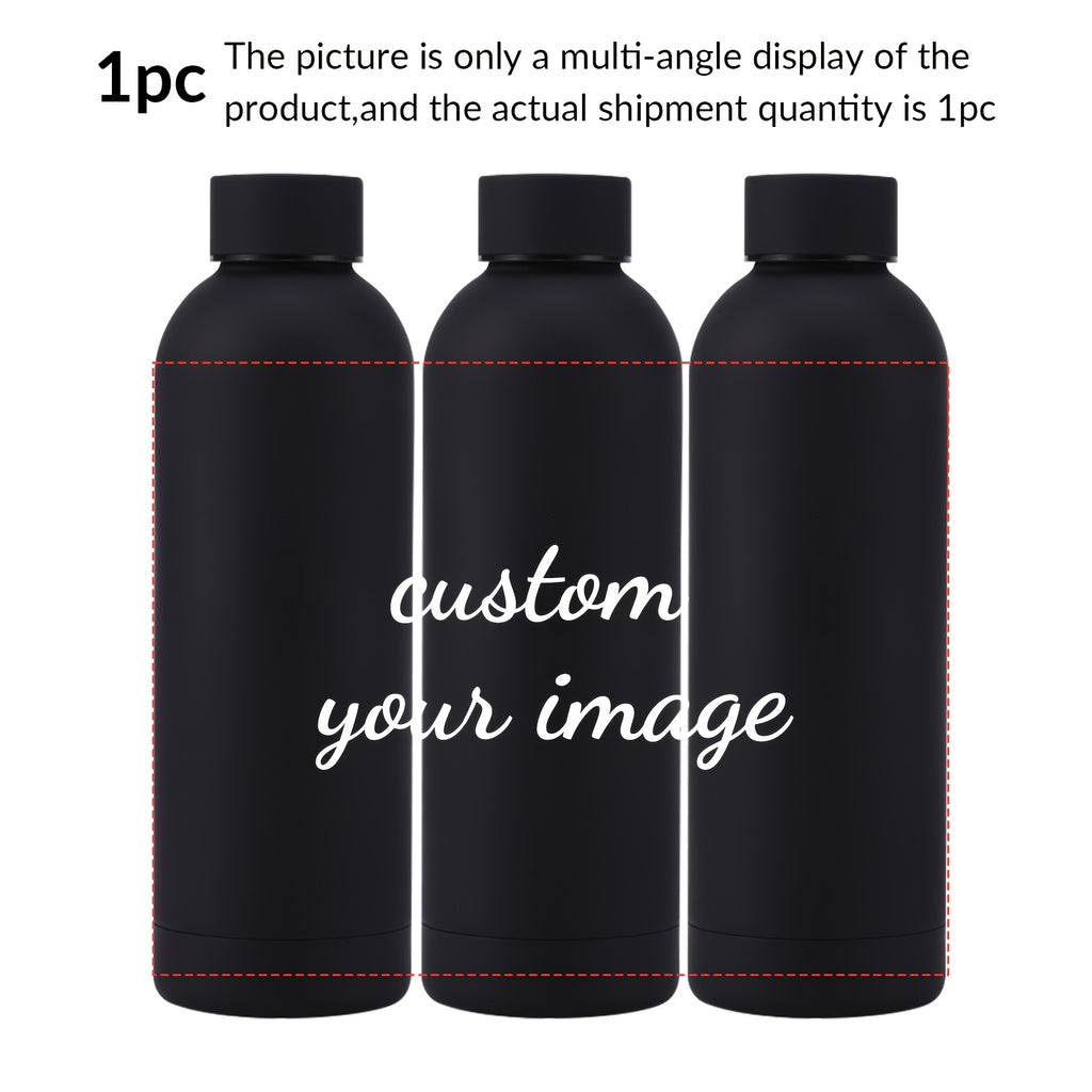 Signature 17oz Custom Photo Insulated Water Bottle with Lid - Stainless Steel Travel – Event – image 3
