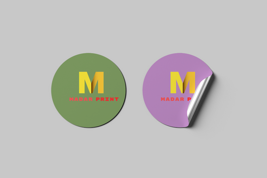 طباعة الملصقات، ملصقات دائرية، ملصقات مربعة، ملصقات شفافة