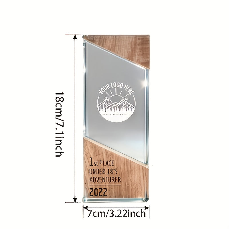 Logo-Ready Corporate Award – Custom Trophy Suitable for, Sports Awards - Name/Text &, Lightweight – image 2