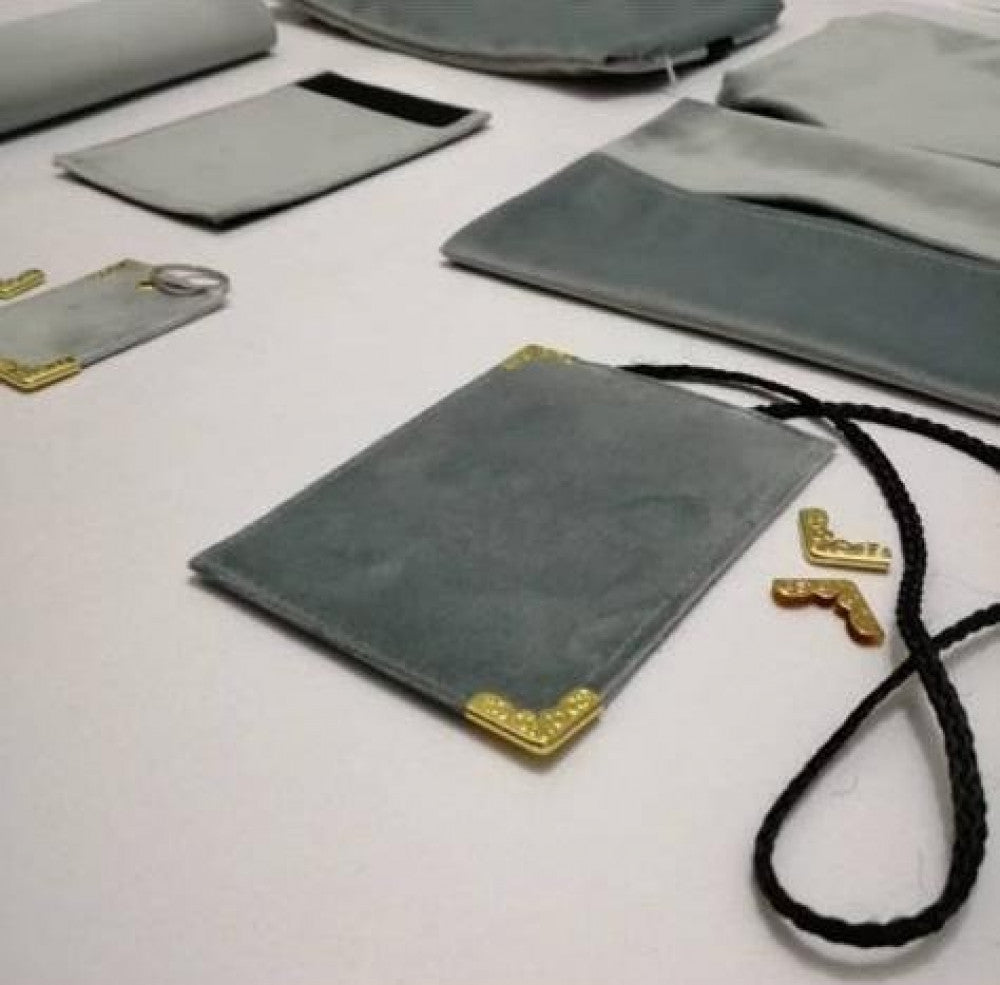Blank gray velvet car accessories — product image 2