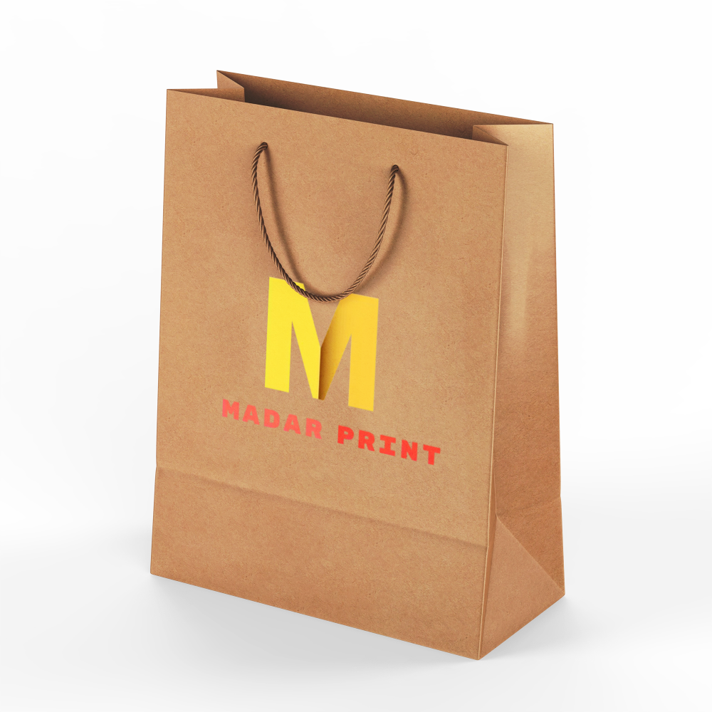 أكياس كرافت ورقية بنية قابلة للطباعة للمطاعم والمقاهي، أحجام متنوعة صديقة للبيئة