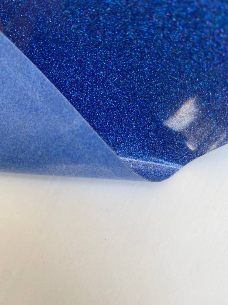 heat-transfer vinyl blue glitter fabric — product image 4